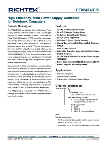  Datasheet Preview Page 1
